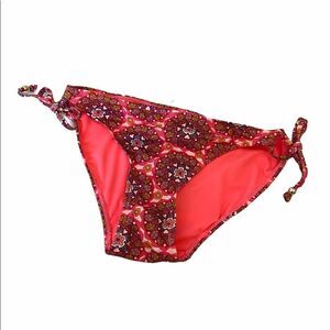 NWT LA VIE EN ROSE Coral Boho Print Bikini Bottom